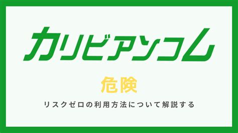 カリビアンコム安全|カリビアンコムは危険か？リスクゼロの利用方法について解説する